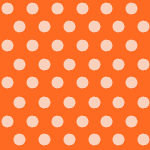orange polka dots